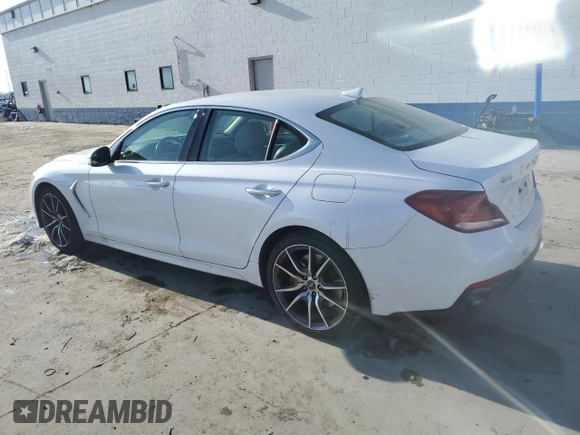 2019 Genesis G70 2.0T Sport with VIN KMTG24LA5KU027258, listed as a Copart auction lot 88981855 with 41,826 mi miles and Salvage Title. Bid and sale history available at carsss.com. Image 2.