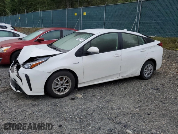 2022 Toyota Prius L Eco with VIN JTDKAMFUXN3173800, listed as a Copart auction lot 52438355 with 59,408 mi miles and Salvage Title. Bid and sale history available at carsss.com. Image 1.