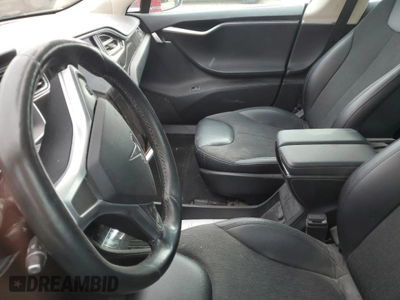 2015 Tesla Model S 85D with VIN 5YJSA1H20FF098488, listed as a Copart auction lot 50399335 with Not Provided miles and Salvage Title. Bid and sale history available at carsss.com. Image 8.