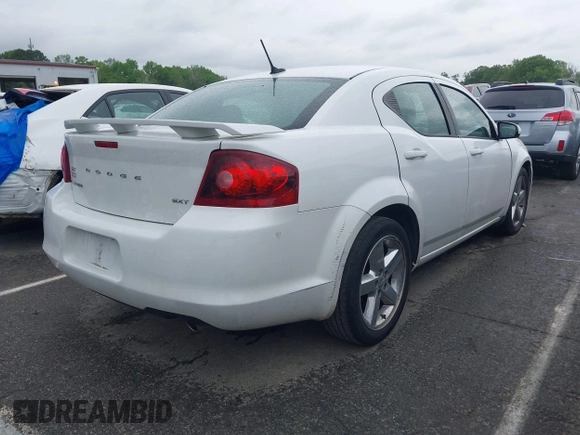 2013 Dodge Avenger SXT with VIN 1C3CDZCG9DN772959, listed as a IAAI auction lot 41971187 with 121,530 mi miles and . Bid and sale history available at carsss.com. Image 4.