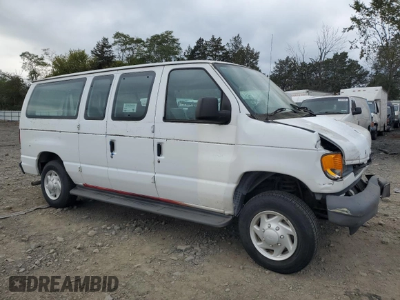 2007 Ford Econoline Passenger XL with VIN 1FMNE11W87DA96037, listed as a Copart auction lot 72926294 with Not provided miles and Salvage title. Bid and sale history available at DreamBid. Image 4.