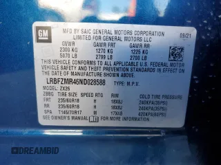 2022 Buick Envision Preferred with VIN LRBFZMR46ND028588, listed as a Copart auction lot 46803215 with 30,794 mi miles and Salvage Title. Bid and sale history available at carsss.com. Image 13.