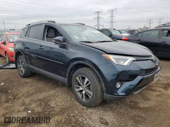 2017 Toyota RAV4 XLE with VIN JTMWFREV3HD102091, listed as a Copart auction lot 53815795 with 49,627 mi miles and Salvage Title. Bid and sale history available at DreamBid. Image 4.
