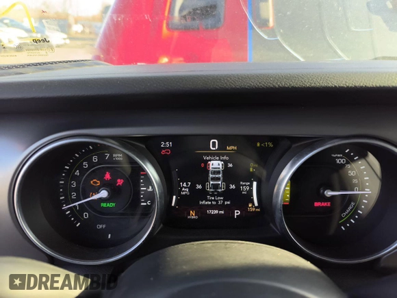 2023 Jeep Wrangler Rubicon with VIN 1C4JJXR69PW695846, listed as a Copart auction lot 57472885 with 17,239 mi miles and Clean title. Bid and sale history available at DreamBid. Image 8.