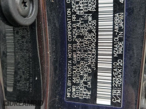 2022 Lexus UX 200 z VIN JTHX3JBH9N2054938, wystawiony jako Copart lot #43940695 z przebiegiem 27 002 mil mil oraz Szkoda całkowita • Salvage title. Historia ofert i sprzedaży dostępna na DreamBid. Obrazek 15.