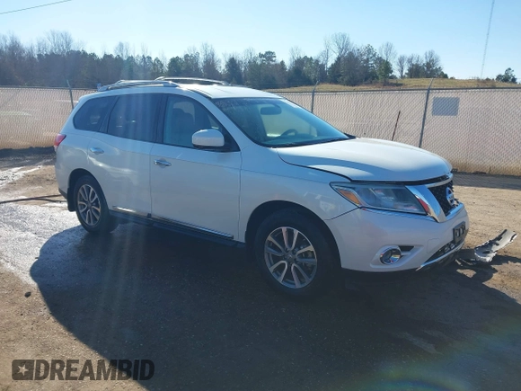 2015 Nissan Pathfinder SV with VIN 5N1AR2MN2FC653914, listed as a IAAI auction lot 41681182 with 64,254 mi miles and . Bid and sale history available at DreamBid. Image 1.