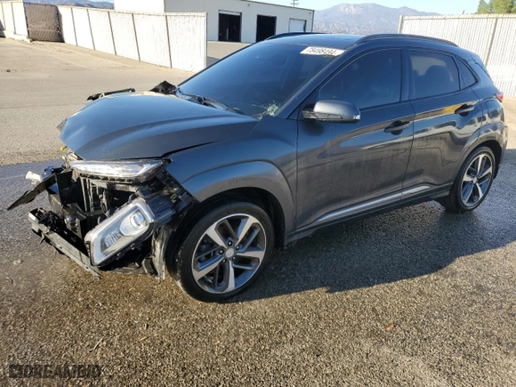 2019 Hyundai Kona Ultimate with VIN KM8K53A5XKU378758, listed as a Copart auction lot 78498494 with 99,999 mi miles and Clean Title. Bid and sale history available at carsss.com. Image 1.
