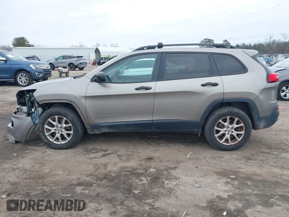 2017 Jeep Cherokee Sport with VIN 1C4PJMAB0HW567739, listed as a IAAI auction lot 41381622 with 120,217 mi miles. Bid and sale history available at carsss.com. Image 14.
