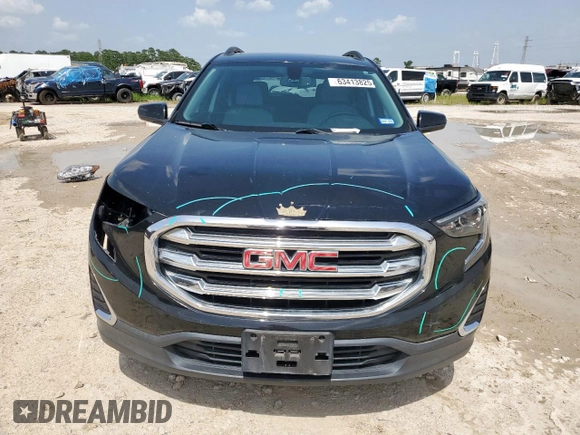 2019 GMC Terrain SLE with VIN 3GKALMEV4KL371695, listed as a Copart auction lot 63413825 with 75,437 mi miles and Salvage title. Bid and sale history available at DreamBid. Image 5.