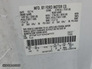 2014 Ford F-150 XL with VIN 1FTNF1CF1EKD47777, listed as a Copart auction lot 89192325 with 230,841 mi miles and Clean Title. Bid and sale history available at carsss.com. Image 12.