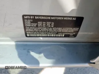 2012 BMW 3 Series 328i с VIN WBA3A5C56CF344557, выставлен на аукционе Copart как лот 53502275 с пробегом 110 769 миль миль и Чистый • Clean title. История ставок и продаж доступна на DreamBid. Изображение 12.