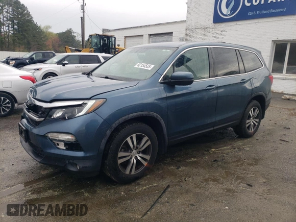 2017 Honda Pilot EX-L with VIN 5FNYF6H50HB087738, listed as a Copart auction lot 52154535 with 62,793 mi miles and Salvage Title. Bid and sale history available at DreamBid. Image 1.