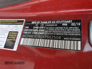 2019 Mercedes-Benz C 300 with VIN WDDWK8DB2KF882504, listed as a Copart auction lot 79469634 with 45,927 mi miles and Salvage Title. Bid and sale history available at carsss.com. Image 12.