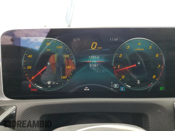 2020 Mercedes-Benz CLA 250 with VIN WDD5J4HB8LN038332, listed as a Copart auction lot 47602305 with 81,947 mi miles and Salvage title. Bid and sale history available at DreamBid. Image 9.