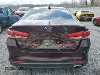 2016 Kia Optima LX with VIN 5XXGT4L35GG041185, listed as a Copart auction lot 50171935 with 165,619 mi miles and Salvage title. Bid and sale history available at DreamBid. Image 6.