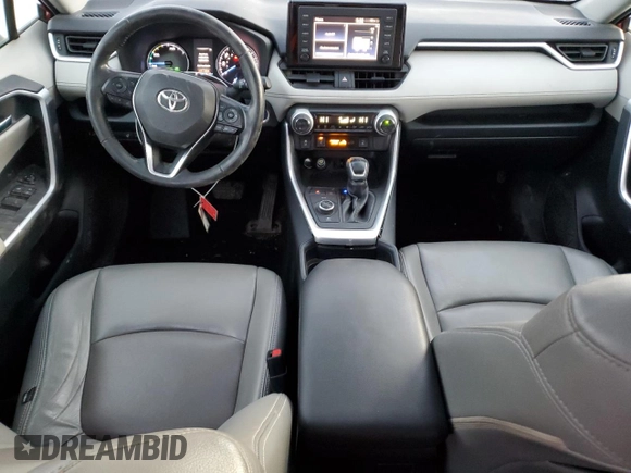 2019 Toyota RAV4 Hybrid XLE with VIN JTMRWRFV2KD035406, listed as a Copart auction lot 42767265 with 55,710 mi miles and Salvage Title. Bid and sale history available at carsss.com. Image 8.