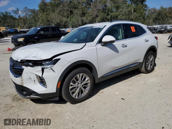 2022 Buick Envision Preferred with VIN LRBAZLR4XND066667, listed as a Copart auction lot 44777515 with 6,630 mi miles and Non Repairable. Bid and sale history available at carsss.com. Image 1.
