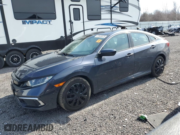 2020 Honda Civic LX with VIN 2HGFC2F6XLH526078, listed as a Copart auction lot 47649975 with 76,364 mi miles and Salvage Title. Bid and sale history available at DreamBid. Image 1.