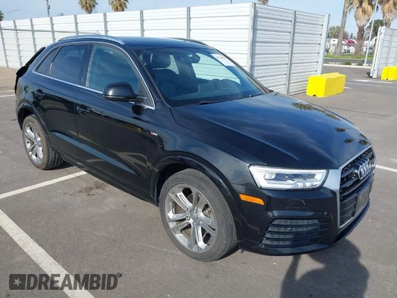 2018 Audi Q3 Premium Plus with VIN WA1JCCFS2JR009411, listed as a IAAI auction lot 41754526 with 85,781 mi miles. Bid and sale history available at carsss.com. Image 1.