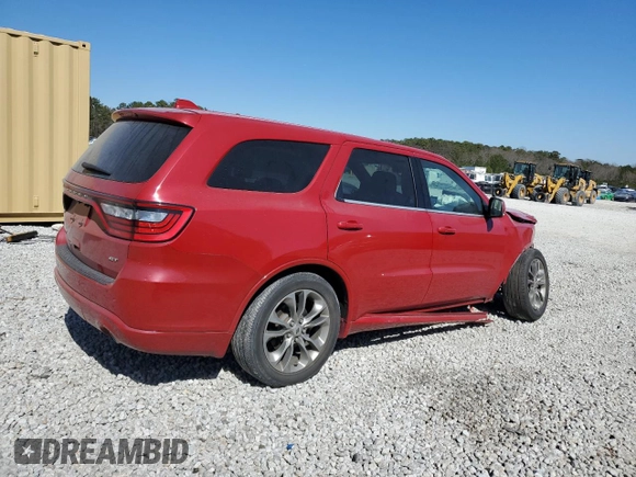 2019 Dodge Durango GT Plus with VIN 1C4RDHDG7KC684337, listed as a Copart auction lot 46721595 with 49,753 mi miles and Salvage title. Bid and sale history available at DreamBid. Image 3.