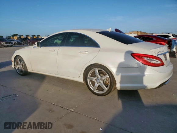 2014 Mercedes-Benz CLS 550 with VIN WDDLJ7DB3EA116671, listed as a Copart auction lot 62872145 with 108,257 mi miles and Salvage title. Bid and sale history available at DreamBid. Image 2.