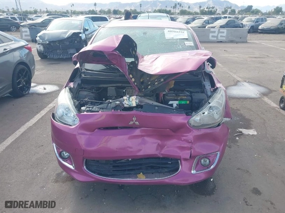 2015 Mitsubishi Mirage ES with VIN ML32A4HJ6FH056662, listed as a IAAI auction lot 40909255 with 38,414 mi miles. Bid and sale history available at carsss.com. Image 6.