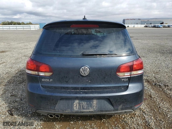 2011 Volkswagen Golf TDI with VIN WVWNM7AJ6BW045258, listed as a Copart auction lot 71380574 with 217,641 mi miles and Salvage Title. Bid and sale history available at carsss.com. Image 6.