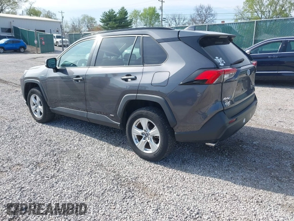2019 Toyota RAV4 Hybrid XLE with VIN 2T3RWRFV0KW027727, listed as a IAAI auction lot 41881450 with 20,568 mi miles. Bid and sale history available at carsss.com. Image 3.