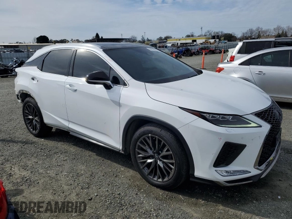 2021 Lexus RX with VIN 2T2YZMDA1MC259400, listed as a Copart auction lot 44816255 with 90,890 mi miles and Salvage Title. Bid and sale history available at carsss.com. Image 4.