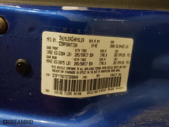 2003 Chrysler PT Cruiser GT with VIN 3C8FY78G73T568040, listed as a Copart auction lot 46612835 with NaN miles and Salvage Title. Bid and sale history available at carsss.com. Image 14.
