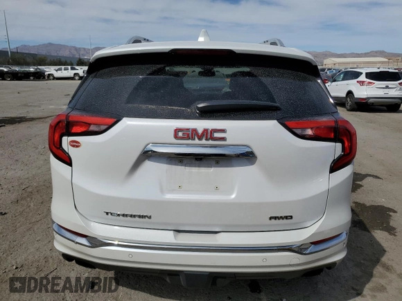 2020 GMC Terrain Denali with VIN 3GKALXEX7LL151066, listed as a Copart auction lot 50379815 with 56,333 mi miles and Salvage title. Bid and sale history available at DreamBid. Image 6.