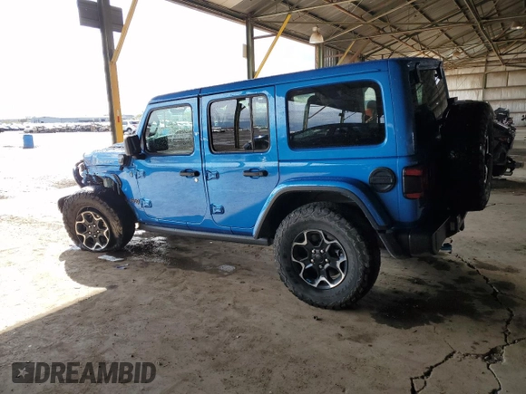 2023 Jeep Wrangler Rubicon with VIN 1C4JJXR6XPW541520, listed as a Copart auction lot 48265415 with 37,987 mi miles and Salvage title. Bid and sale history available at DreamBid. Image 2.