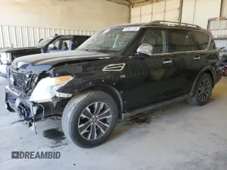 2017 Nissan Armada SV with VIN JN8AY2ND1H9003344, listed as a Copart auction lot 47831535 with 99,856 mi miles and Salvage Title. Bid and sale history available at carsss.com. Image 1.