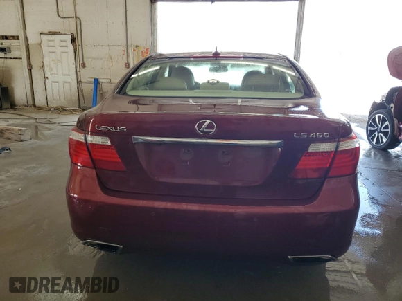 2008 Lexus LS 460 with VIN JTHBL46F485068592, listed as a Copart auction lot 60266575 with 137,014 mi miles and Salvage title. Bid and sale history available at DreamBid. Image 6.