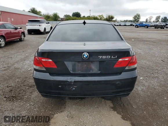 2008 BMW 7 Series 750Li with VIN WBAHN83508DT77682, listed as a Copart auction lot 72649744 with 176,832 mi miles and Clean Title. Bid and sale history available at DreamBid. Image 6.