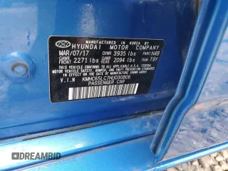 2017 Hyundai Ioniq Blue z VIN KMHC65LC7HU030806, wystawiony jako Copart lot #42713415 z przebiegiem 187 455 mil mil oraz Szkoda całkowita • Salvage title. Historia ofert i sprzedaży dostępna na DreamBid. Obrazek 13.