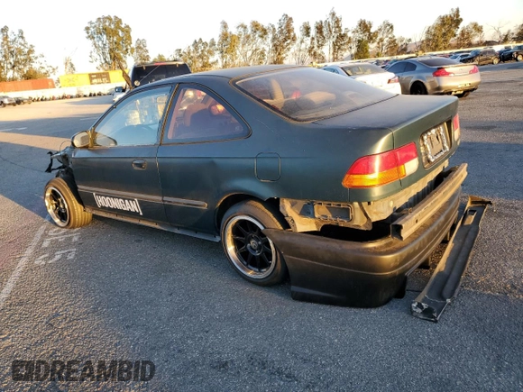 1997 Honda Civic DX with VIN 1HGEJ6122VL090216, listed as a Copart auction lot 42394565 with 181,840 mi miles and Salvage Title. Bid and sale history available at carsss.com. Image 2.