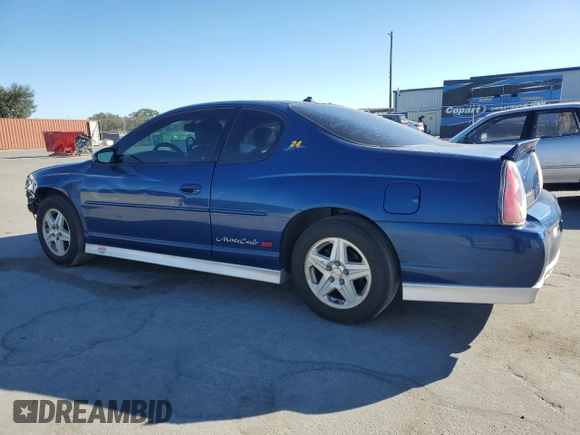 2003 Chevrolet Monte Carlo SS with VIN 2G1WX12KX39356551, listed as a Copart auction lot 82889714 with 184,034 mi miles and Non Repairable. Bid and sale history available at carsss.com. Image 2.