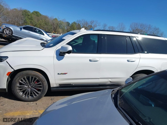 2023 Cadillac Escalade AWD V-Series with VIN 1GYS4HK9XPR137308, listed as a IAAI auction lot 41686211 with 46,513 mi miles. Bid and sale history available at carsss.com. Image 14.
