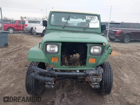 1995 Jeep Wrangler with VIN 1J4FY29S9SP274563, listed as a IAAI auction lot 41732557 with 76,540 mi miles. Bid and sale history available at carsss.com. Image 6.