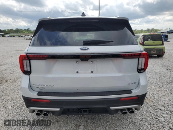 2025 Ford Explorer Platinum with VIN 1FMWK8HC6SGB57457, listed as a Copart auction lot 53721195 with 4,956 mi miles and Salvage title. Bid and sale history available at DreamBid. Image 6.