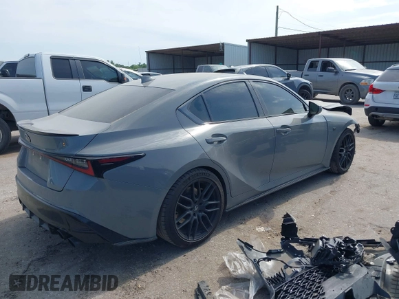 2022 Lexus IS 500 F Sport Performance Launch Edition with VIN JTHUP1D24N5001370, listed as a IAAI auction lot 42277265 with 42,120 mi miles and . Bid and sale history available at DreamBid. Image 4.
