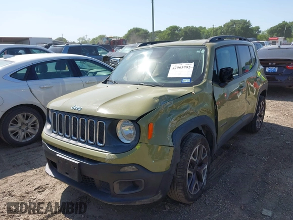 2015 Jeep Renegade Latitude with VIN ZACCJABT2FPB28170, listed as a IAAI auction lot 42003792 with 119,433 mi miles and . Bid and sale history available at DreamBid. Image 17.