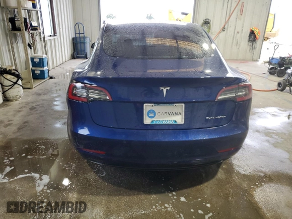 2018 Tesla Model 3 Long Range Battery with VIN 5YJ3E1EBXJF120356, listed as a Copart auction lot 87658175 with 34,119 mi miles and Salvage Title. Bid and sale history available at DreamBid. Image 6.