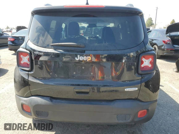 2018 Jeep Renegade Latitude with VIN ZACCJABB9JPH49826, listed as a Copart auction lot 55145805 with 97,752 mi miles and Salvage Title. Bid and sale history available at DreamBid. Image 6.