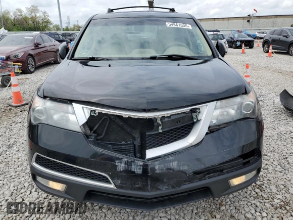 2012 Acura MDX Tech Pkg with VIN 2HNYD2H31CH500292, listed as a Copart auction lot 54661635 with 136,885 mi miles and Salvage Title. Bid and sale history available at carsss.com. Image 5.