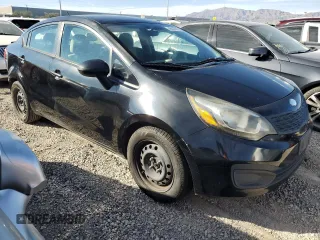 2013 Kia Rio LX with VIN KNADM4A38D6256604, listed as a Copart auction lot 46542975 with 134,470 mi miles and Salvage Title. Bid and sale history available at carsss.com. Image 4.