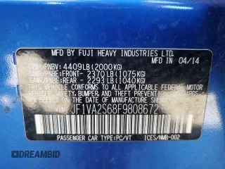 2015 Subaru WRX STI Limited z VIN JF1VA2S68F9808672, wystawiony jako Copart lot #47576455 z przebiegiem 99 877 mil mil oraz Tytuł czysty. Historia ofert i sprzedaży dostępna na DreamBid. Obrazek 12.