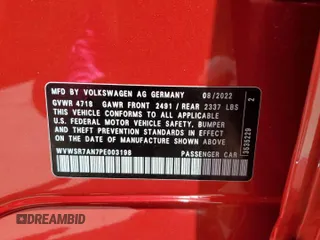 2023 Volkswagen Arteon SEL R-Line с VIN WVWSR7AN7PE003198, выставлен на аукционе Copart как лот 59354073 с пробегом 5 751 миль миль и . История ставок и продаж доступна на DreamBid. Изображение 12.