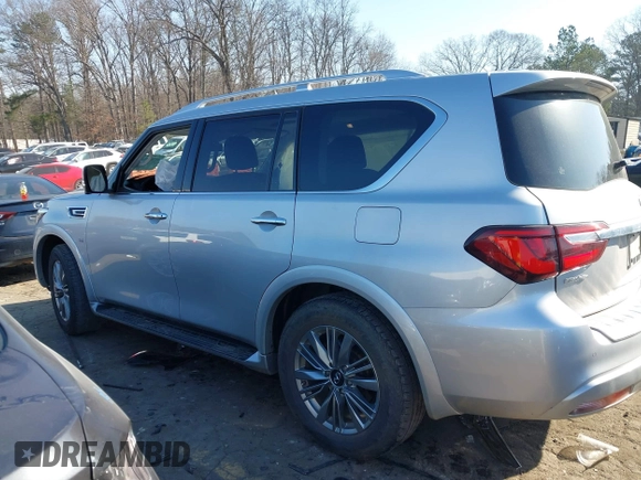 2020 Infiniti QX80 LUXE with VIN JN8AZ2NF2L9704045, listed as a IAAI auction lot 41781218 with 93,235 mi miles. Bid and sale history available at carsss.com. Image 14.